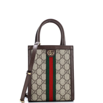 Gucci Ophidia Convertible Tote GG Coated Canvas Super Mini