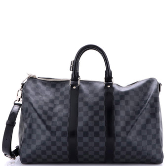 Louis Vuitton Keepall Bandouliere Bag Damier Graphite 45