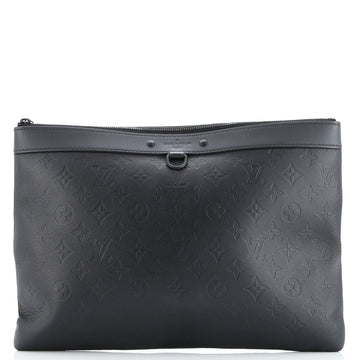 Louis Vuitton Discovery Pochette Monogram Shadow Leather GM