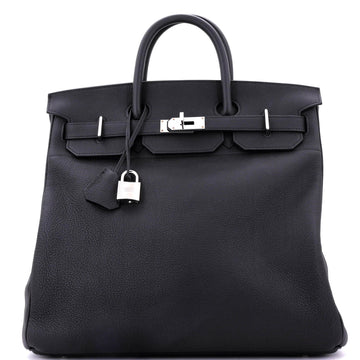 Hermes HAC Birkin Bag Black Togo with Palladium Hardware 40