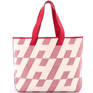 Hermes Cabas H en Biais Tote Canvas with Leather 40