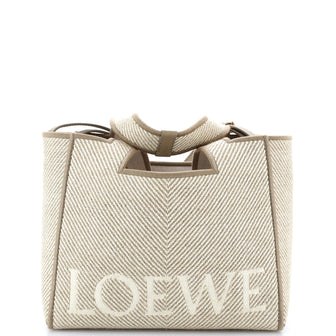 Loewe Paula's Ibiza Logo Convertible Tote Canvas Small