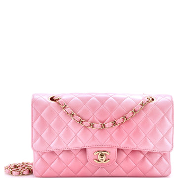 Chanel Classic Double Flap Bag Quilted Iridescent Lambskin Medium