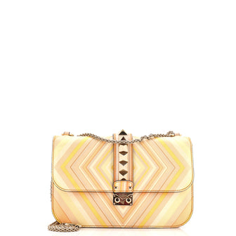 Valentino Garavani 1973 Glam Lock Shoulder Bag Striped Leather Medium