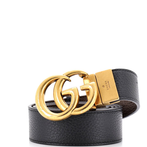 Gucci GG Marmont Reversible Belt Leather Wide Very Good Item