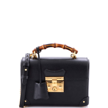 Gucci Padlock Bamboo Shoulder Bag Leather Small