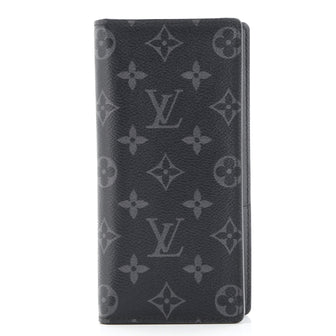 Louis Vuitton Brazza Wallet Monogram Eclipse Canvas