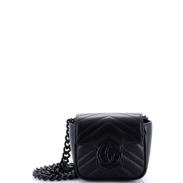 Gucci GG Marmont Flap Belt Bag Matelasse Leather Mini