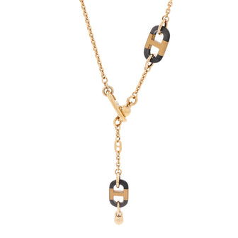 Hermes Sur Mer Necklace Lacquered Metal with Buffalo Horn Small