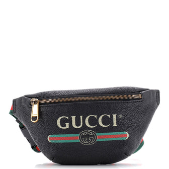 Gucci Logo Belt Bag Printed Leather Small