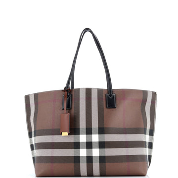 Burberry Soft Tote Check E-Canvas Medium