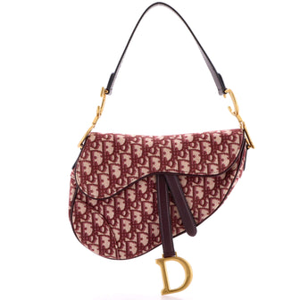 Christian Dior Saddle Handbag Oblique Canvas Medium