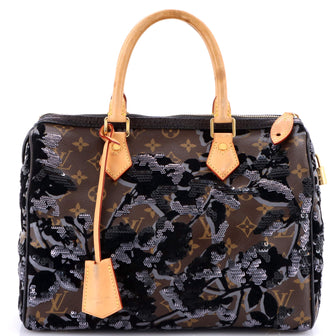 Louis Vuitton Speedy Handbag Fleur De Jais Monogram Canvas 30