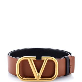 Valentino Garavani VLogo Reversible Belt Leather Wide