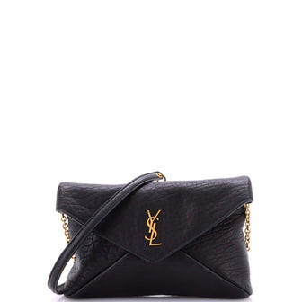 Saint Laurent Cassandre Envelope Chain Crossbody Bag Leather Mini