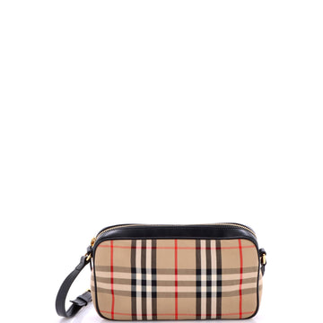 Burberry Camera Crossbody Bag Vintage Check Canvas Small