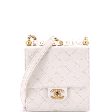 Chanel Chic Pearls Flap Bag Quilted Goatskin with Acrylic Beads Mini