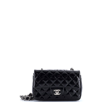 Chanel Classic Single Flap Bag Quilted Patent Mini