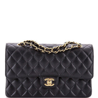 Chanel Classic Double Flap Bag Quilted Caviar Medium