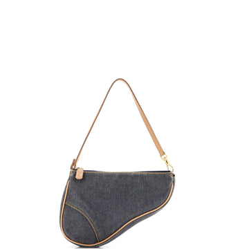 Christian Dior Vintage Saddle Bag Denim Mini
