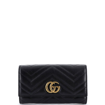 Gucci GG Marmont Continental Wallet Matelasse Leather