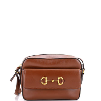Gucci Horsebit 1955 Flap Pocket Camera Bag Leather Small