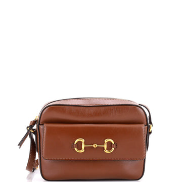 Gucci Horsebit 1955 Flap Pocket Camera Bag Leather Small
