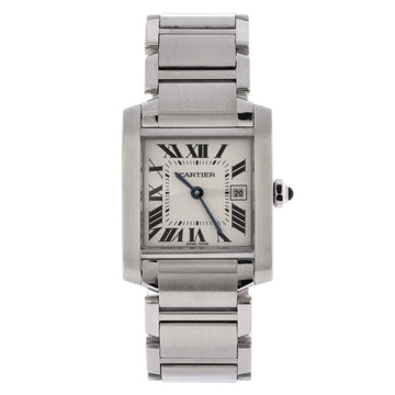 Cartier Tank Francaise Quartz Watch Stainless Steel 25
