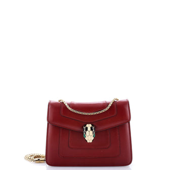 Bvlgari Serpenti Forever Square Shoulder Bag Leather Small