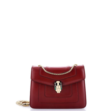 Bvlgari Serpenti Forever Square Shoulder Bag Leather Small