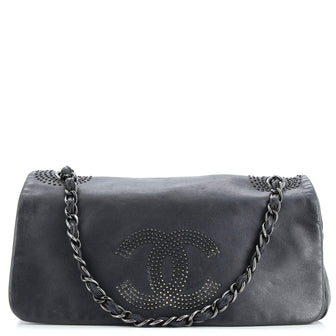 Chanel Studded CC Flap Bag Lambskin East West