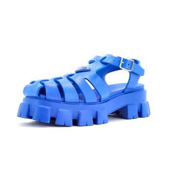 Prada Men's Monolith Cage Platform Sandals Rubber