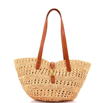 Saint Laurent Panier Monogram Basket Shopper Raffia Small