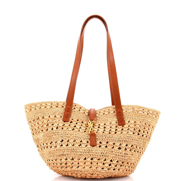 Saint Laurent Panier Monogram Basket Shopper Raffia Small