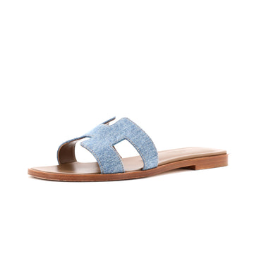 Hermes Women's Oran Sandals Denim
