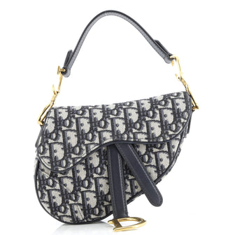 Christian Dior Saddle Handbag Oblique Canvas Mini
