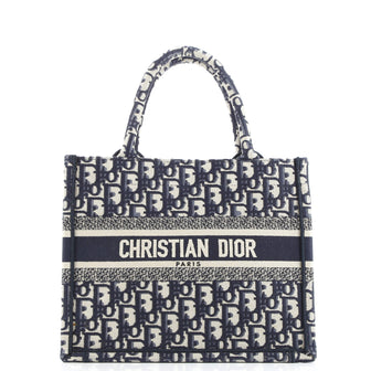 Christian Dior Book Tote Oblique Canvas Small