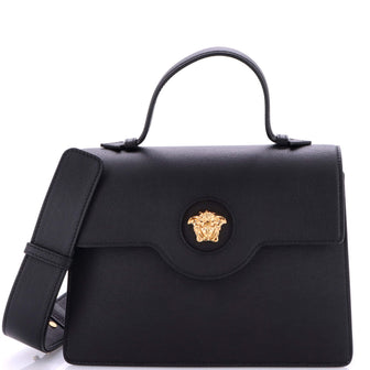 Versace La Medusa Top Handle Bag Leather Medium
