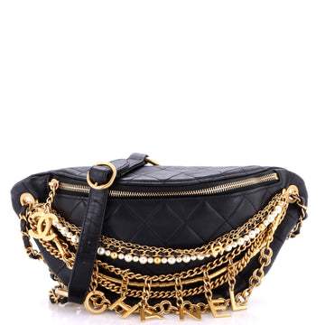 Chanel All About Chains Waist Bag Quilted Lambskin