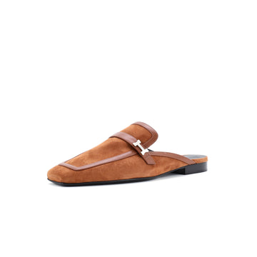 Hermes Women's Groupie Mules Suede with Leather