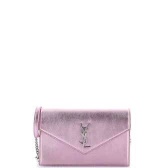 Saint Laurent Classic Monogram Wallet on Chain Leather Small