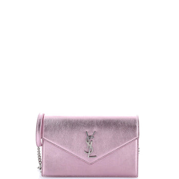 Saint Laurent Classic Monogram Wallet on Chain Leather Small