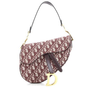 Christian Dior Saddle Handbag Oblique Canvas Medium