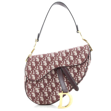 Christian Dior Saddle Handbag Oblique Canvas Medium