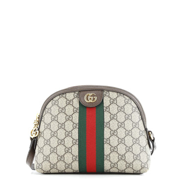 Gucci Ophidia Dome Shoulder Bag GG Coated Canvas Small