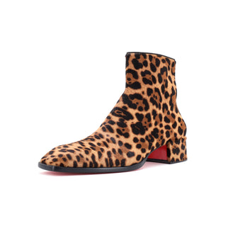 Christian Louboutin Men's Tounoir Ankle Boots Printed Calf Hair