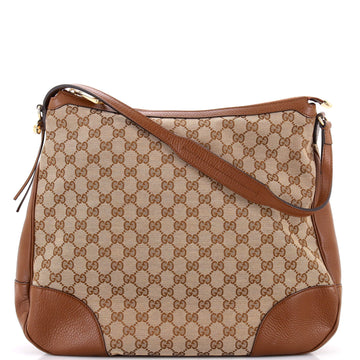 Gucci Bree Hobo GG Canvas with Leather Large