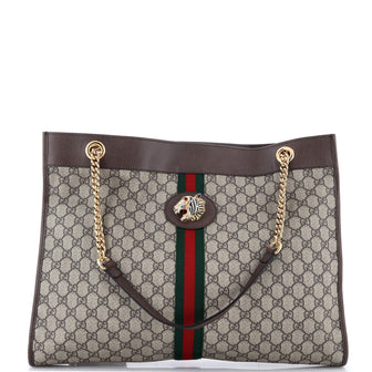 Gucci Rajah Chain Tote GG Coated Canvas Large