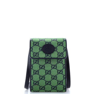 Gucci Phone Flap Crossbody Bag Multicolor GG Canvas Mini