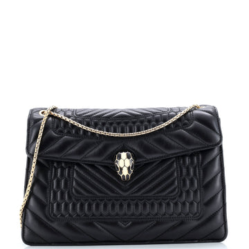 Bvlgari Serpenti Forever Shoulder Bag Quilted Leather Medium